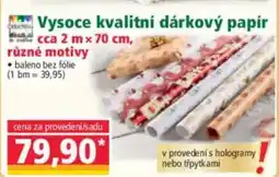 Norma Vysoce kvalitní dárkový papír nabídka