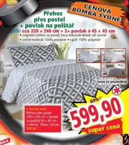 Norma Přehoz přes postel + povlak na polštář nabídka