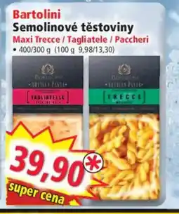 Norma Bartolini Semolinové těstoviny nabídka