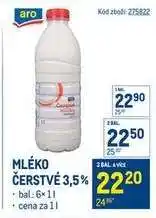 Makro Mléko čerstvé 3,5 % nabídka