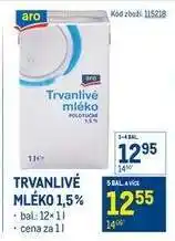 Makro Trvanlivé mléko 1,5 nabídka