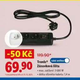 Lidl Zásuvková lišta nabídka