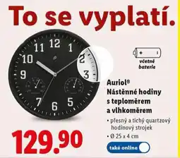 Lidl Nástěnné hodiny s teploměrem a vlhkoměrem nabídka