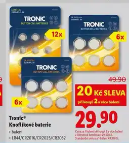 Lidl Knoflíkové baterie nabídka