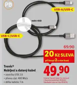 Lidl Nabíjecí a datový kabel nabídka