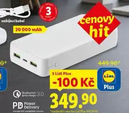 Lidl Powerbanka 20 000 mah nabídka