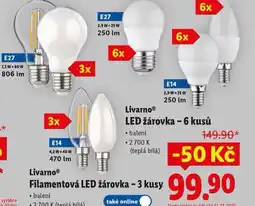 Lidl Filamentová led žárovka nabídka