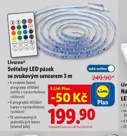 Lidl Světelný led pásek se zvukovým sensorem 3m nabídka
