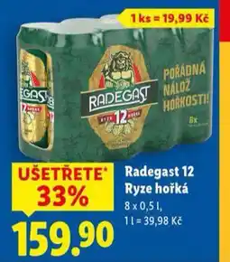 Lidl Pivo radegast ryze hořká 12 nabídka