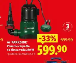 Lidl Ponorné kalové čerpadlo na čistou vodu 270 w nabídka