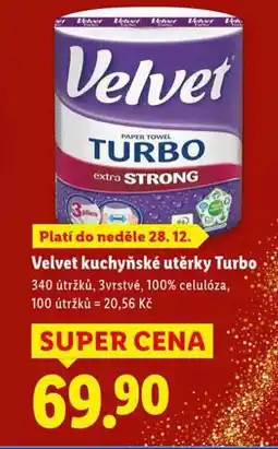 Lidl Velvet kuchyňské utěrky turbo nabídka
