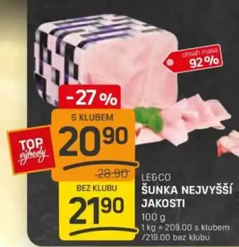 Flop Le&co šunka nejvyšší jakosti nabídka