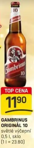 Flop Gambrinus originál 10 světlé výčepní nabídka
