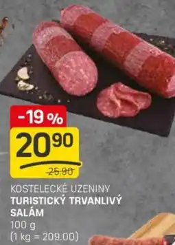Flop Kostelecké uzeniny turistický trvanlivý salám nabídka