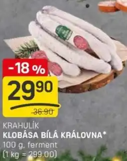 Flop Krahulik klobása bílá královna nabídka