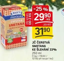 Flop Madeta Jč čerstvá smetana ke šlehání 33% nabídka