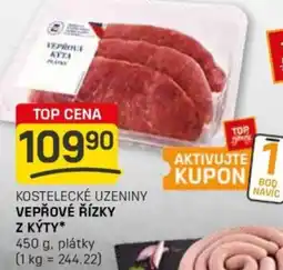 Flop Kostelecké uzeniny vepřové řízky z kýty nabídka