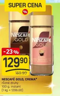 Flop Nescafé gold, crema nabídka