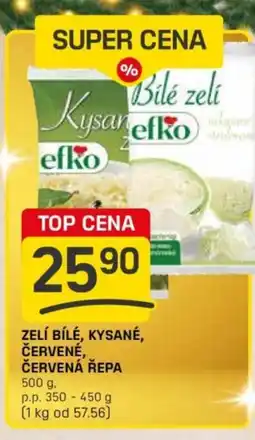 Flop Zelí bílé, kysané, červené, červená řepa nabídka