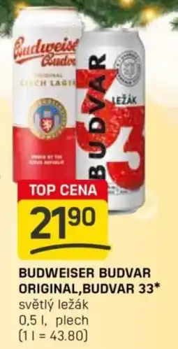Flop Budweiser budvar original, budvar 33 nabídka