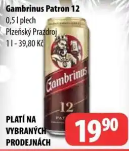 Partner Maloobchodní síť Gambrinus Patron 12 nabídka