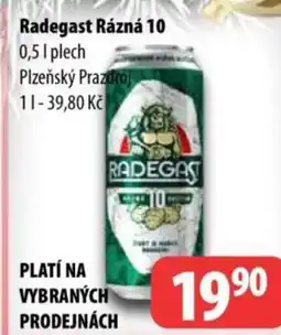 Partner Maloobchodní síť Radegast Rázná 10 nabídka