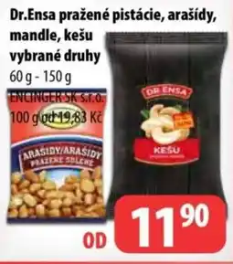 Partner Maloobchodní síť Dr.Ensa pražené pistácie, arašídy, mandle, kešu nabídka