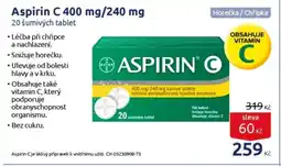 Benu Aspirin C 400 mg/240 mg nabídka