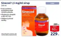 Benu Sinecod 1,5 mg/ml sirup nabídka