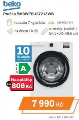 Expert Beko Pračka BM3WFSU37213WB nabídka