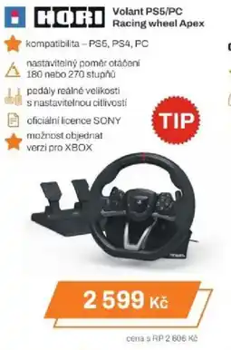 Expert HORI Volant PS5/PC Racing wheel Apex nabídka