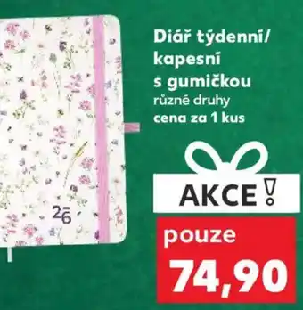 Diář týdenní/ kapesní s gumičkou