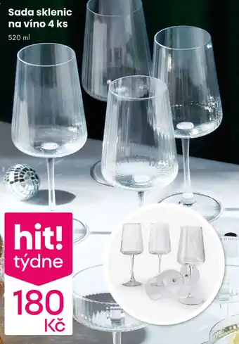 Sada sklenic na víno 4 ks