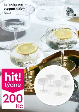 Pepco Sklenice na stopce 4 ks nabídka