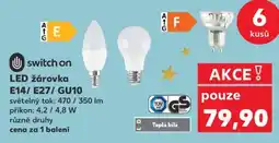 Kaufland LED žárovka E14/E27/GU10 nabídka