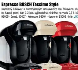 EVA Espresso BOSCH Tassimo Style nabídka