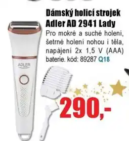 EVA Dámský holicí strojek Adler AD 2941 Lady nabídka