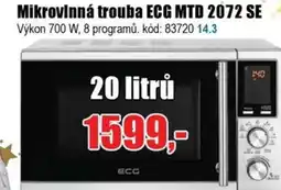 EVA Mikrovlnná trouba ECG MTD 2072 SE nabídka