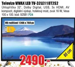 EVA Televize VIVAX LED TV-32LE118T2S2 nabídka