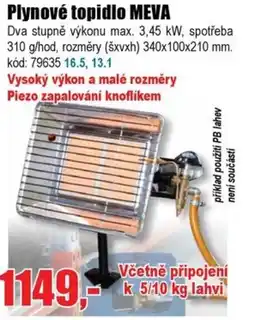 EVA Plynové topidlo MEVA nabídka