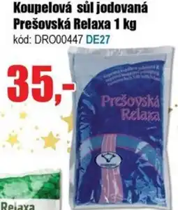 EVA Koupelová sůl jodovaná Prešovská Relaxa nabídka