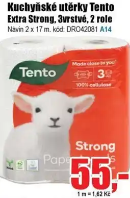 EVA Kuchyňské utěrky Tento Extra Strong, 3vrstvé, 2 role nabídka