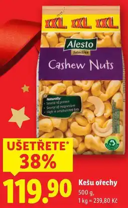 Lidl Kešu ořechy, 500 g nabídka
