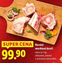 Lidl Hovězí morkové kosti, cena za 1 kg nabídka