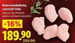Lidl Kuřecí medailonky z prsních řízků, cena za 1 kg nabídka