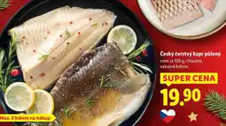 Lidl Český čerstvý kapr půlený, cena za 100 g nabídka