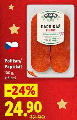 Lidl Poličan/Paprikáš, 100 g nabídka
