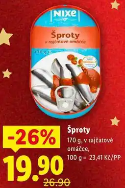 Lidl Šproty, 170 g nabídka