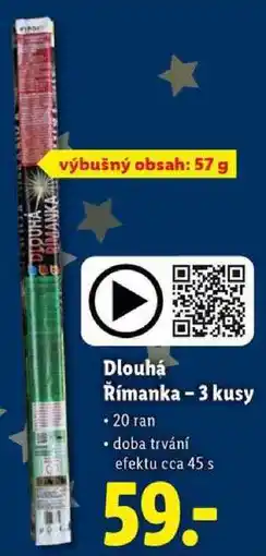 Lidl Dlouhá Římanka - 3 kusy nabídka