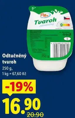 Lidl Odtučněný tvaroh, 250 g nabídka